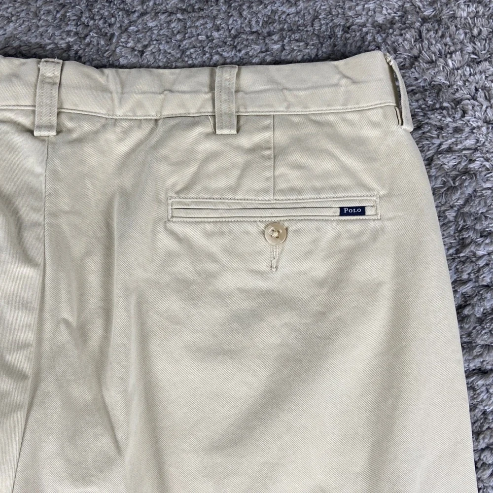 Polo Ralph Lauren Slim Fit Chino Pants Mens 35x32 Tan Khaki Cotton Twill Preppy
